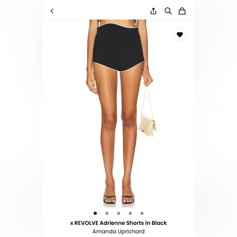 Amanda Uprichard High Waist Shorts in Black